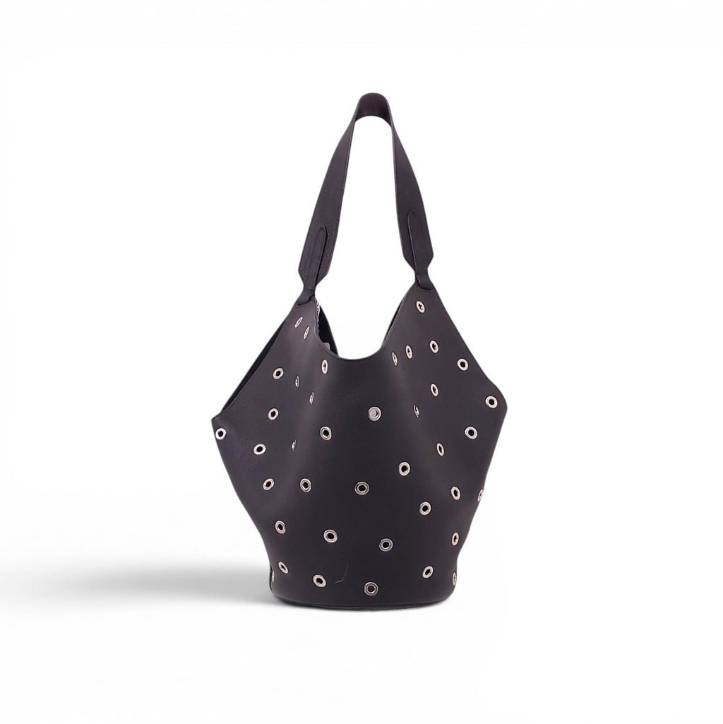 KHAITE BLACK LOTUS SMALL TOTE BAG