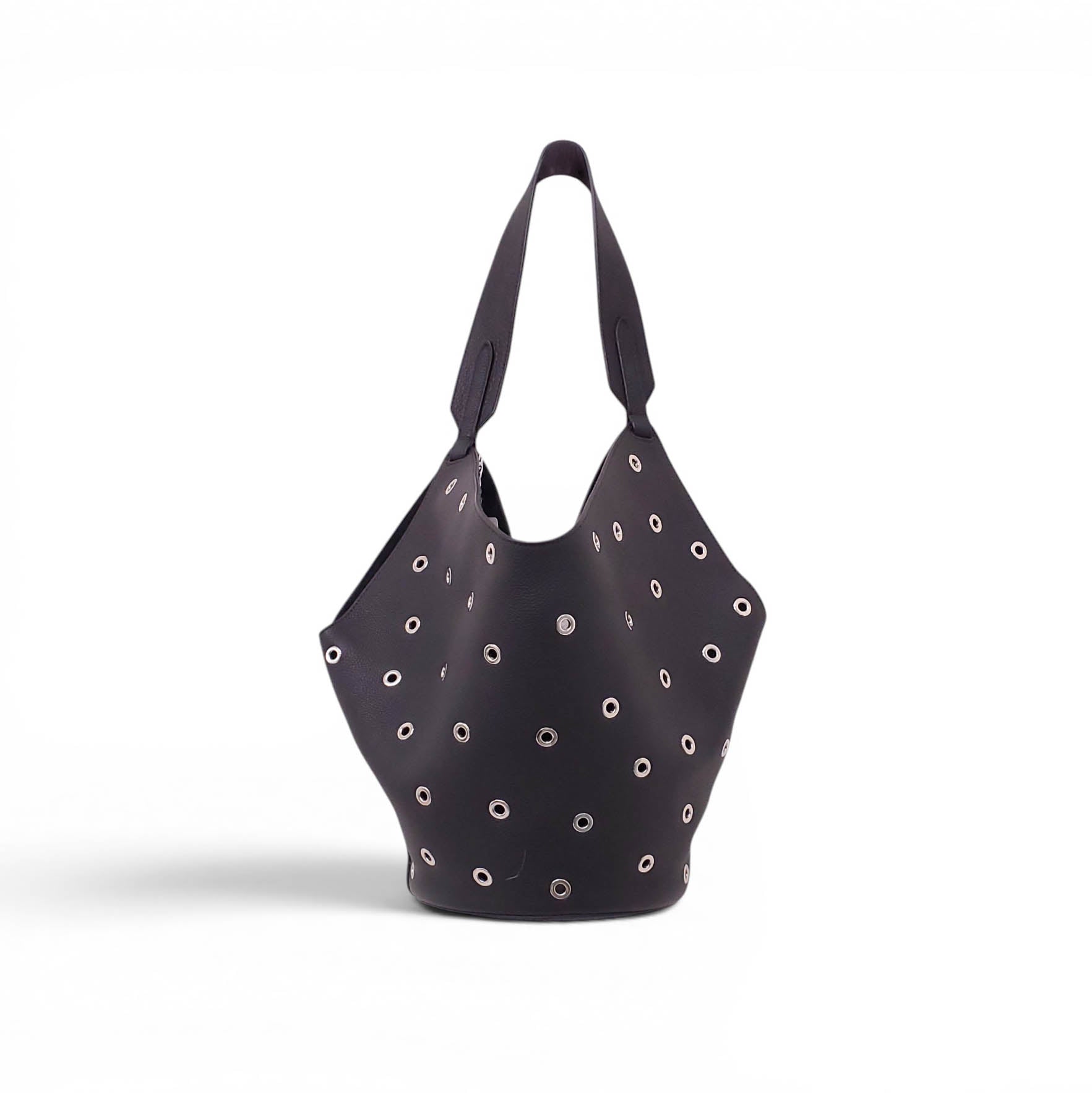KHAITE BLACK LOTUS SMALL TOTE BAG