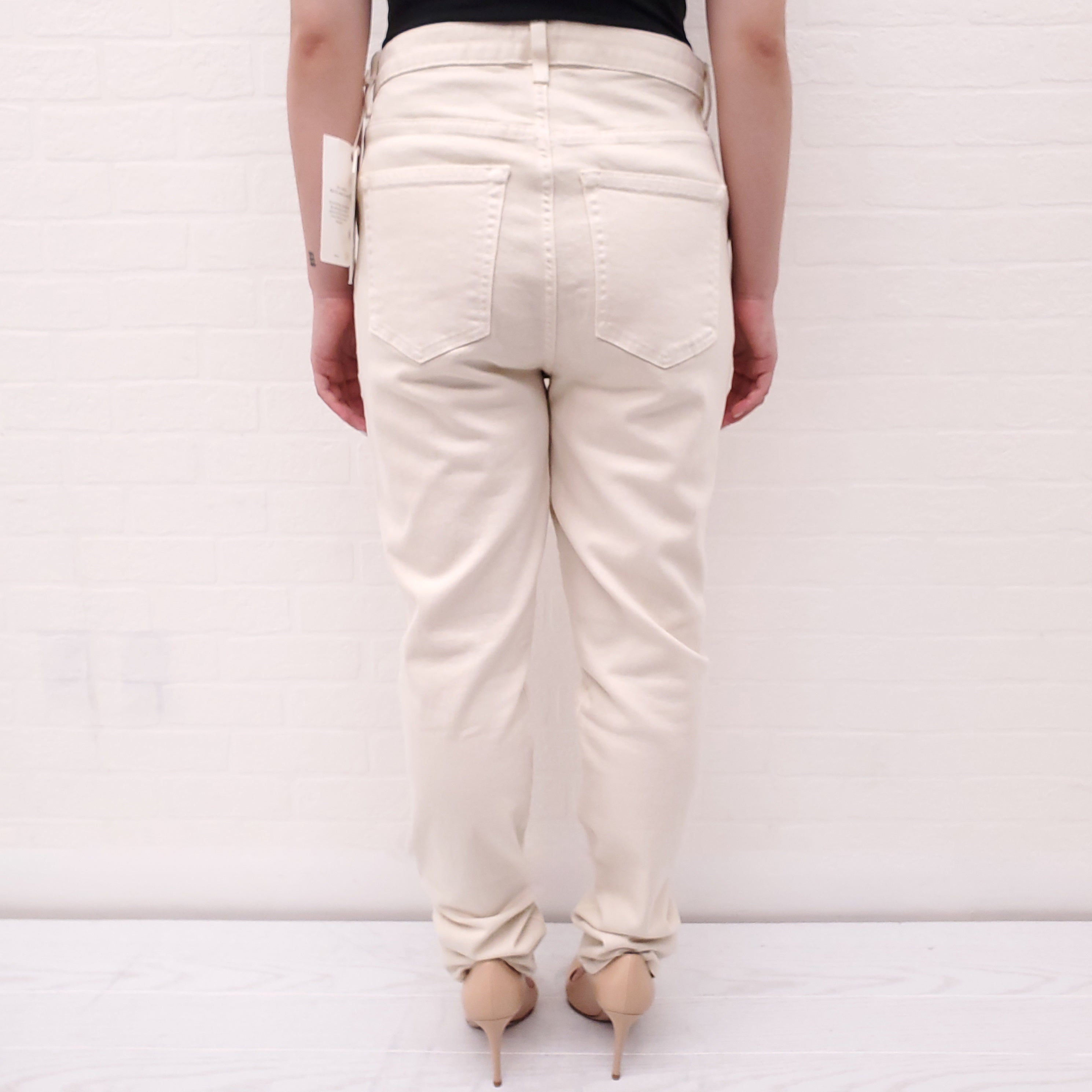 KHAITE CREAM 'VANESSA' JEANS - SIZE 32