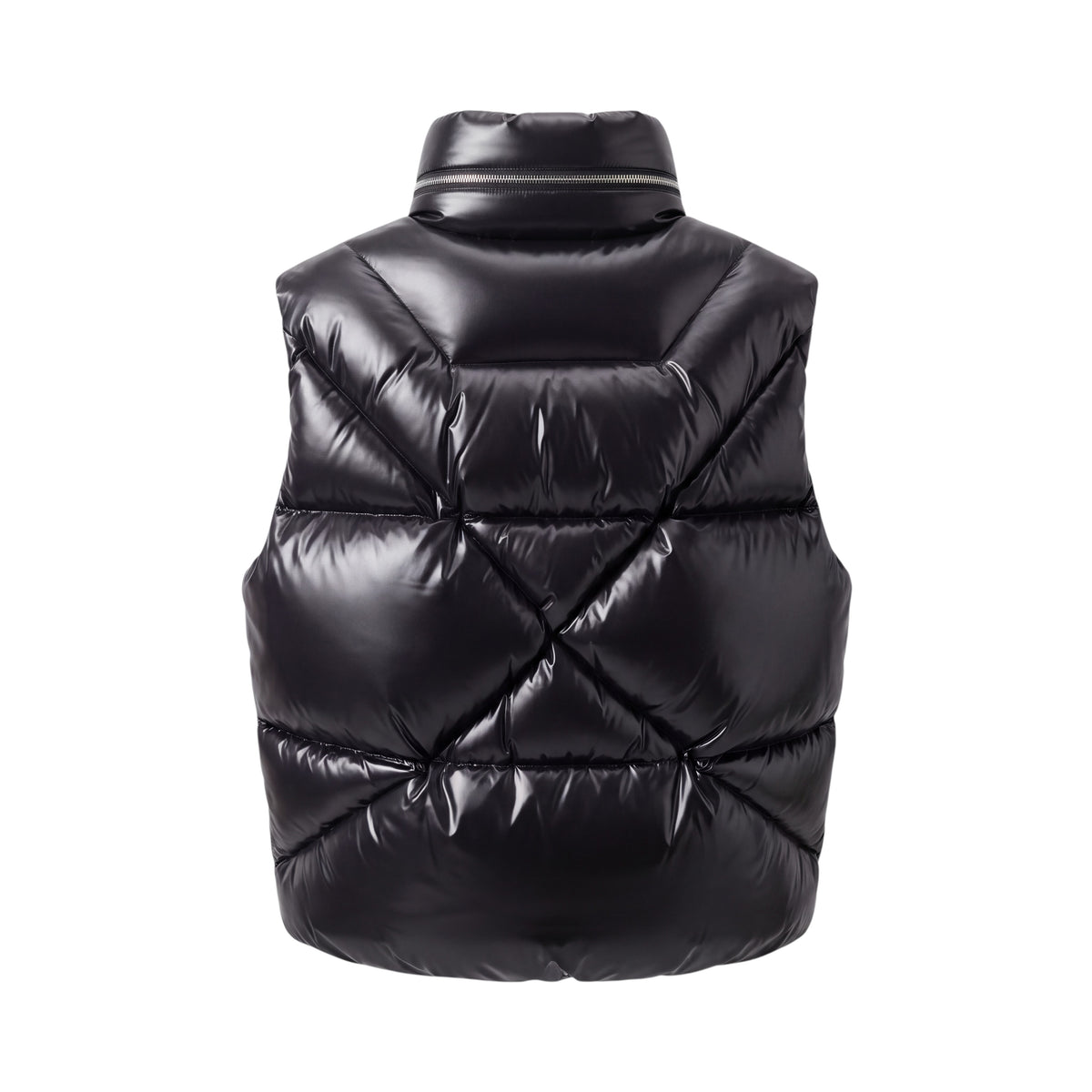 KHRIS JOY BLACK PUFFER VEST - SIZE 00 (OVERSIZED)