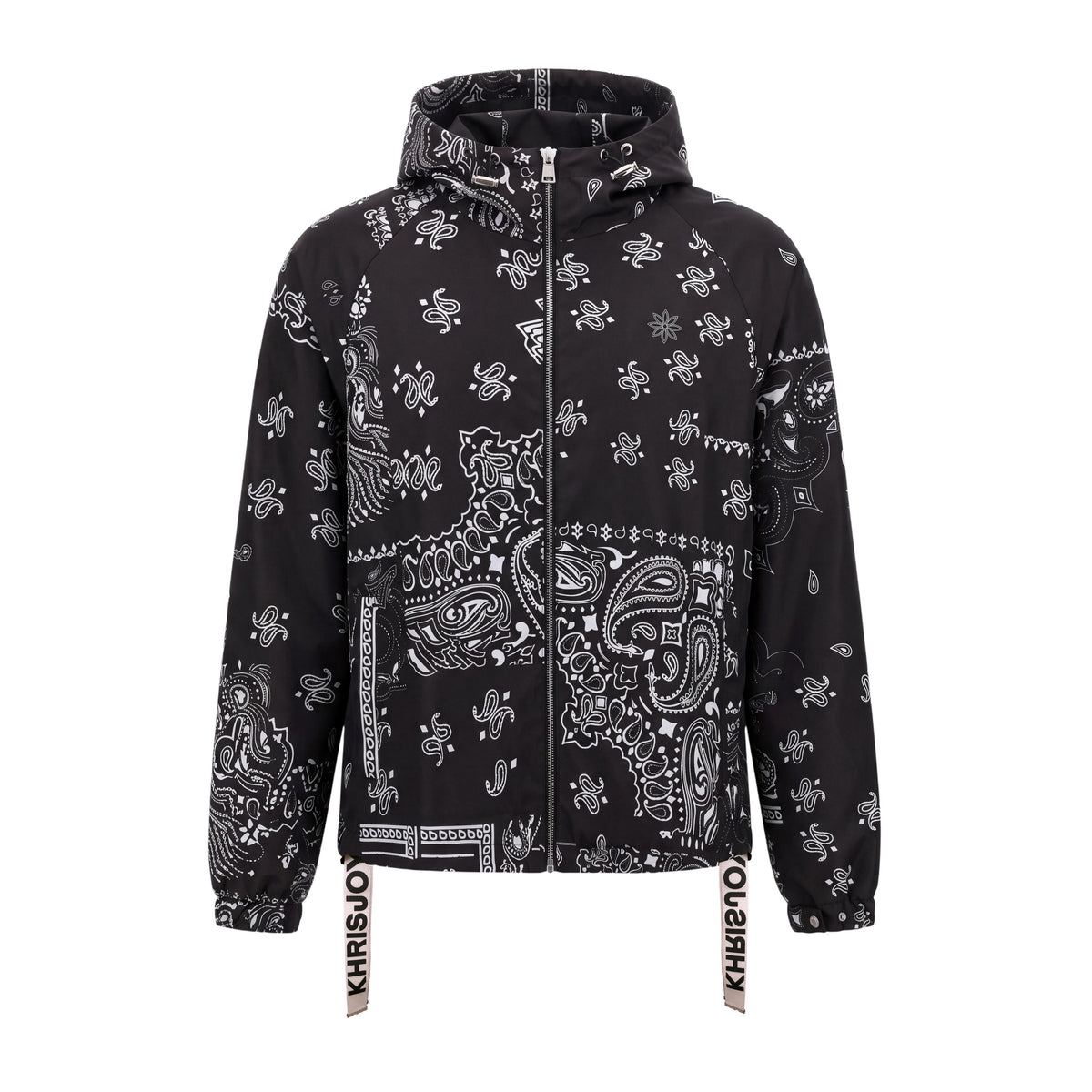 KHRISJOY PAISLEY-EMBROIDERY HOODED JACKET - SIZE 01
