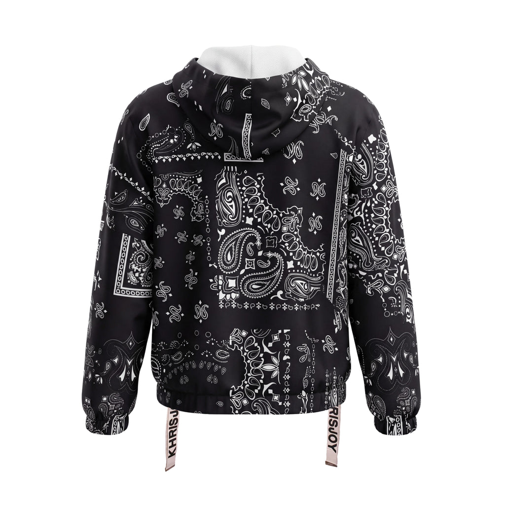KHRISJOY PAISLEY-EMBROIDERY HOODED JACKET - SIZE 01