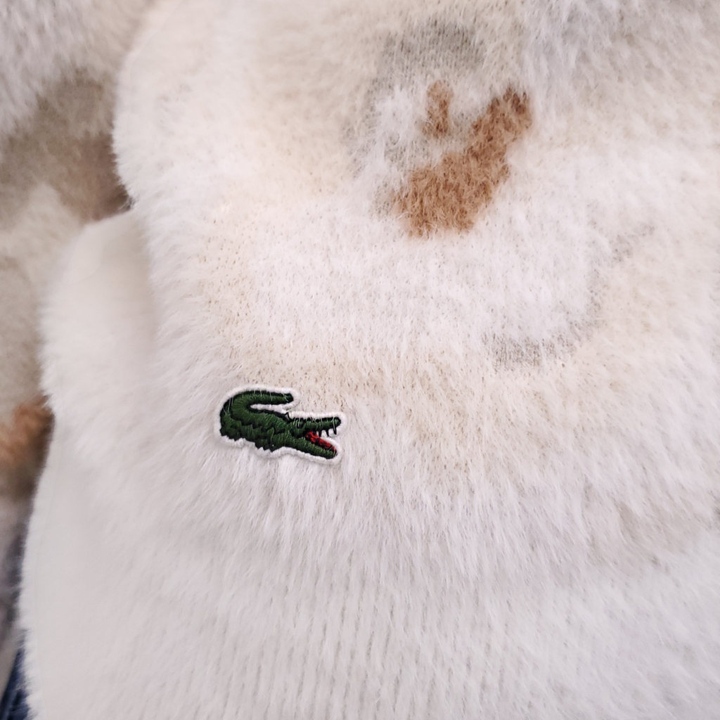LACOSTE FLORAL GOLD AND CREAM CARDIGAN - SIZE 0