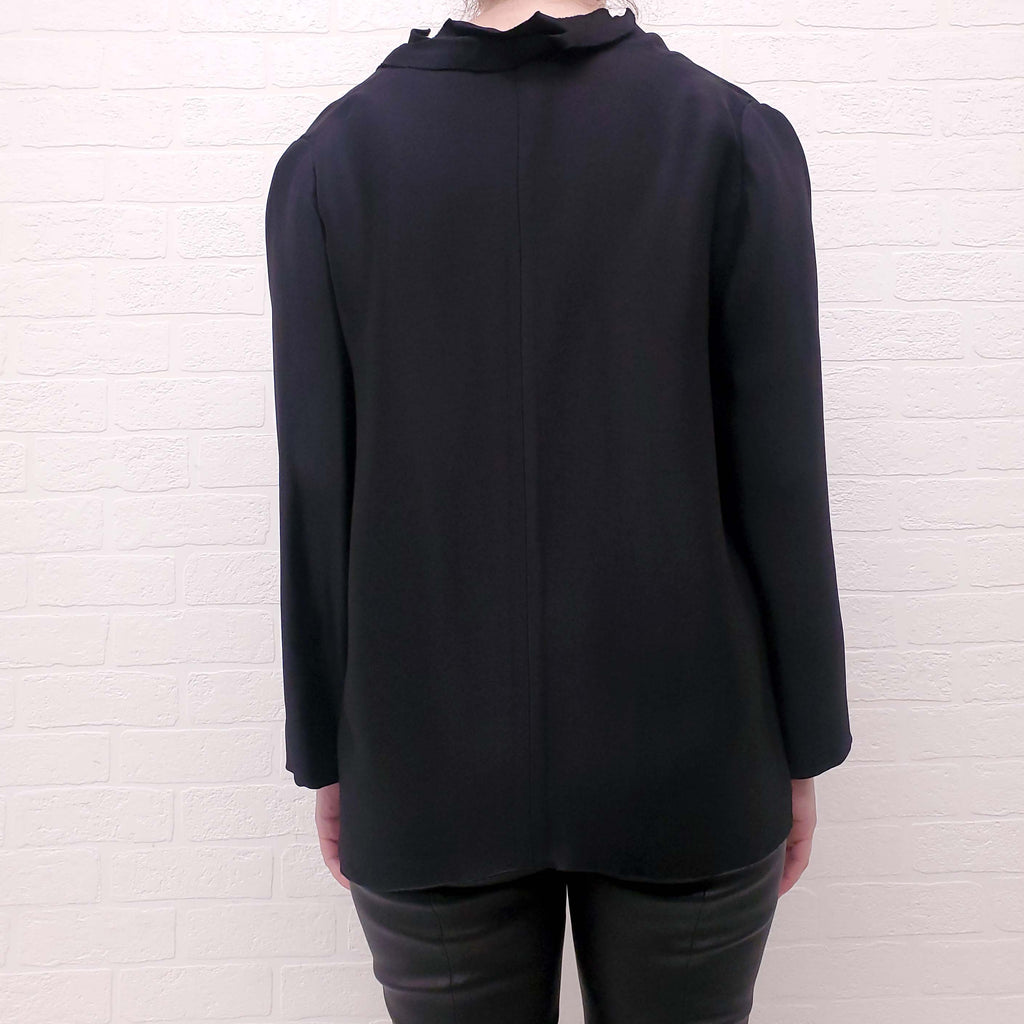 LANVIN BLACK BLOUSE BLAZER  - SIZE 42