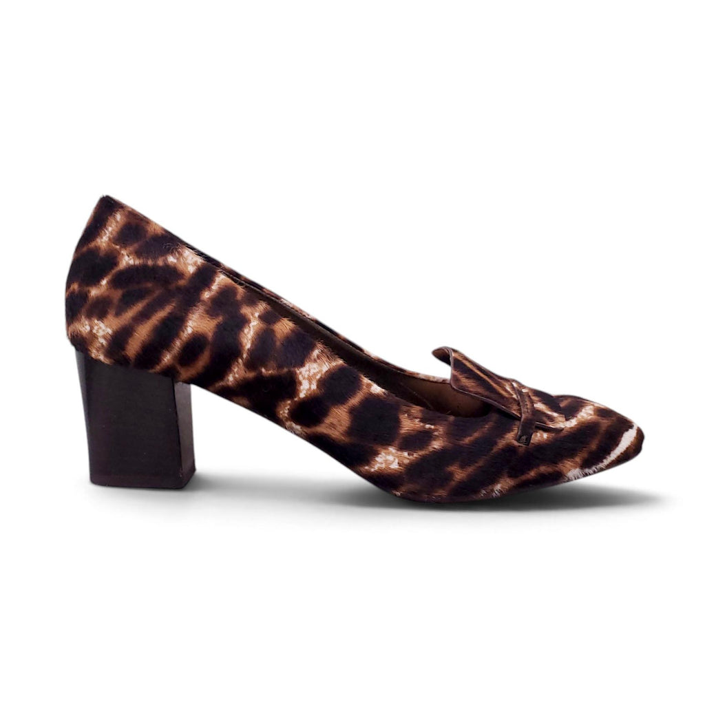 LANVIN BLOCK HEELS WITH PONY HAIR DETAIL - SIZE 40