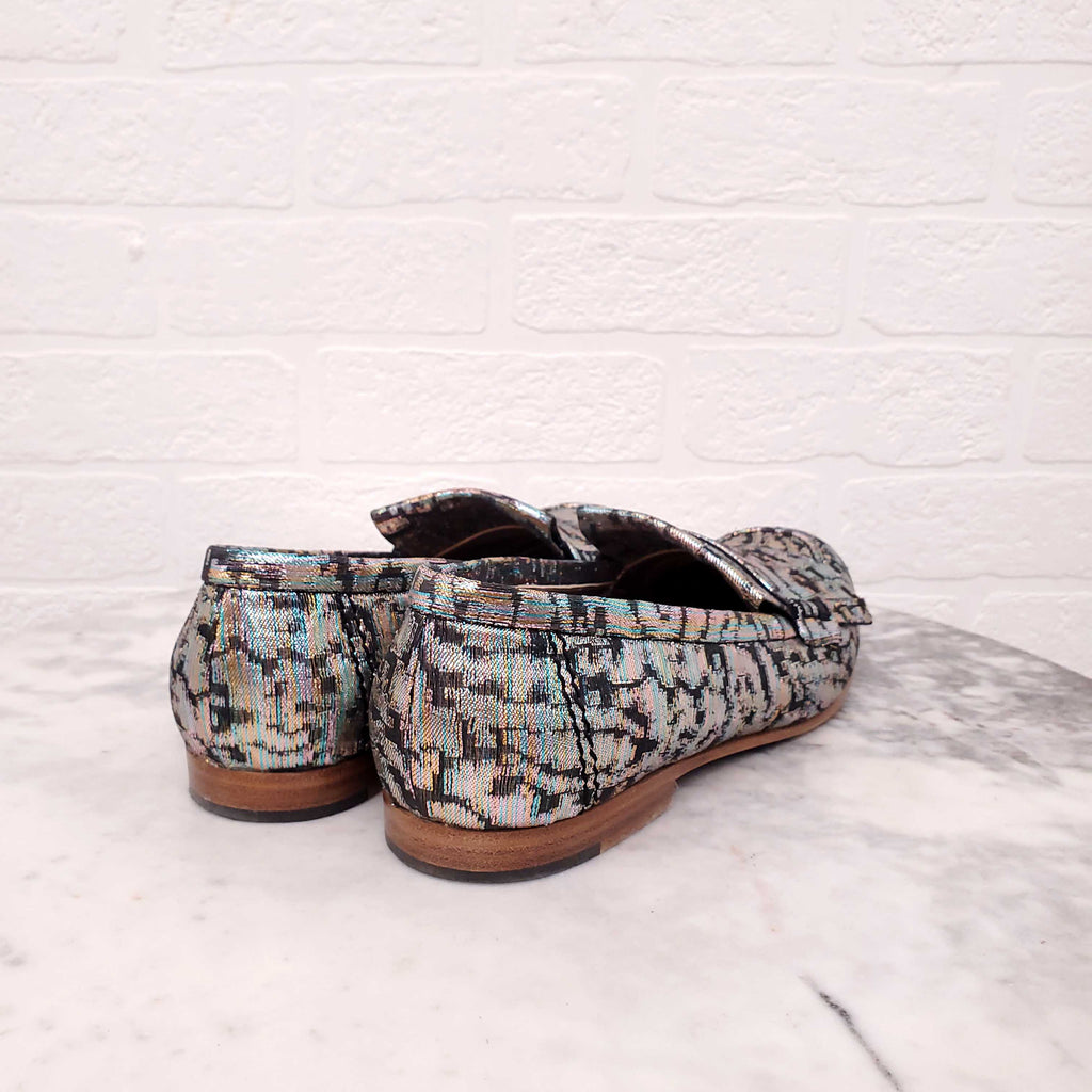 LANVIN METALLIC LOAFERS - SIZE 40