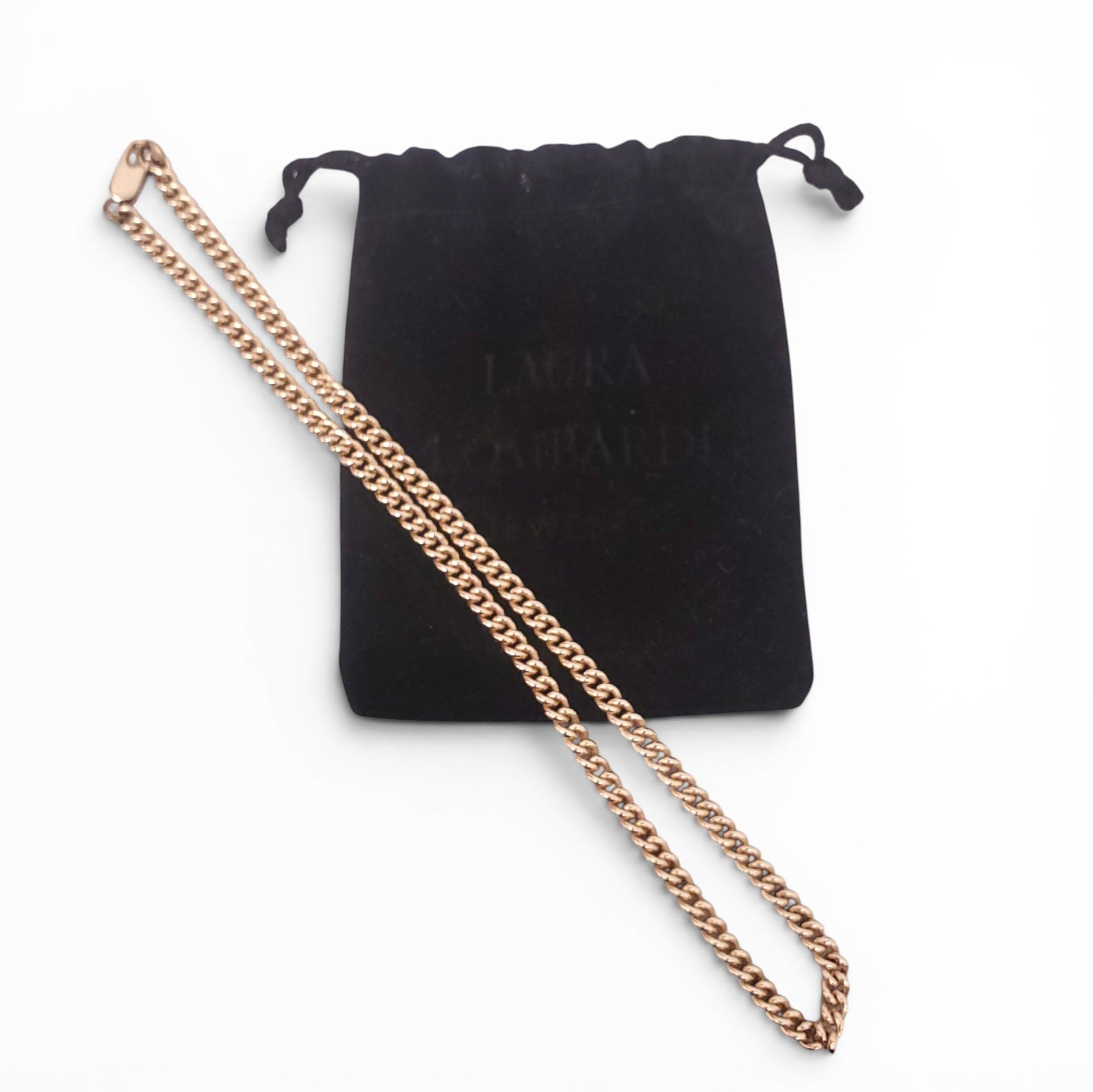 LAURA LOMBARDI SHORT GOLD CHAIN NECKLACE