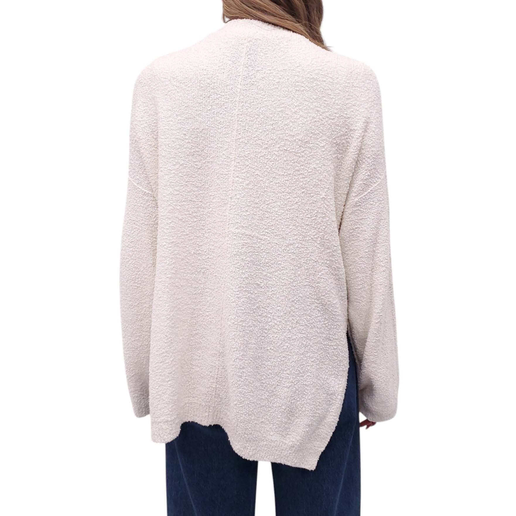 LAUREN MANOOGIAN OVERSIZED CREAM COTTON SWEATER - SIZE 1/S