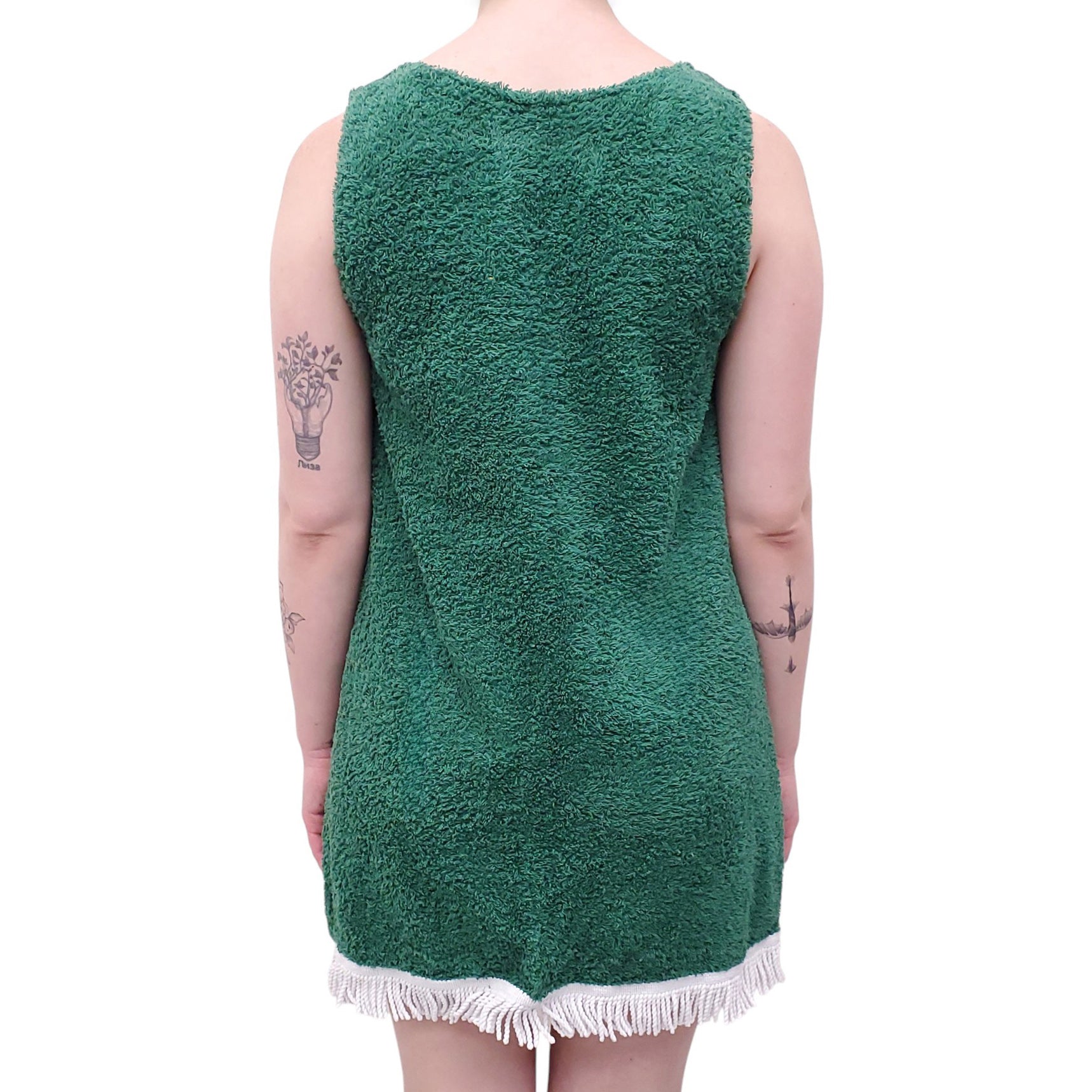 LA VESTE GREEN TERRYCLOTH MINI DRESS - SIZE M
