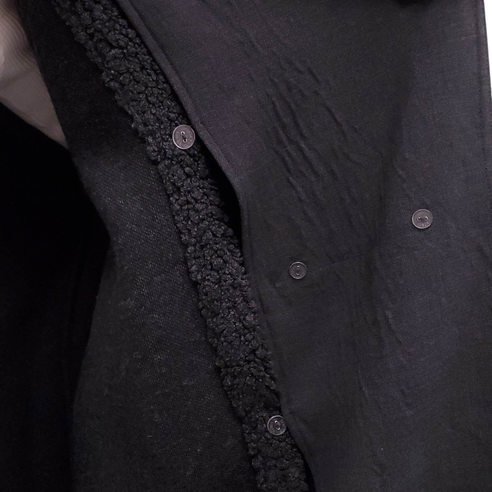 LESET BLACK 'JANE' TRENCH COAT - SIZE XS (OVERSIZED)