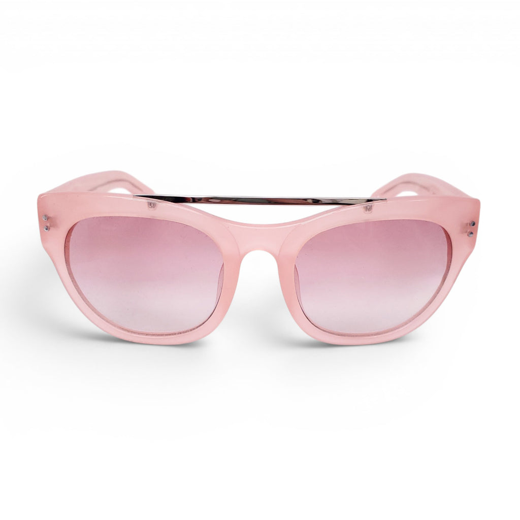 LINDA FARROW x ERDEM PINK SUNGLASSES