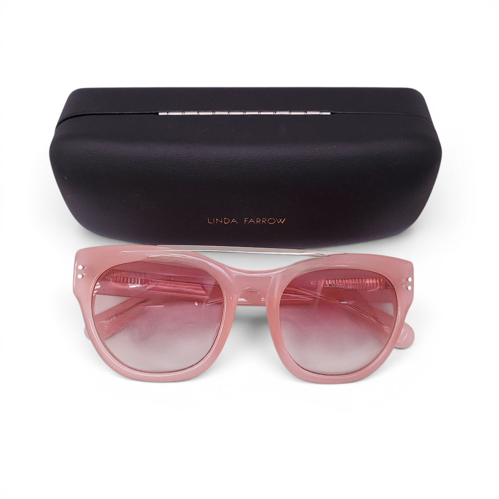 LINDA FARROW x ERDEM PINK SUNGLASSES