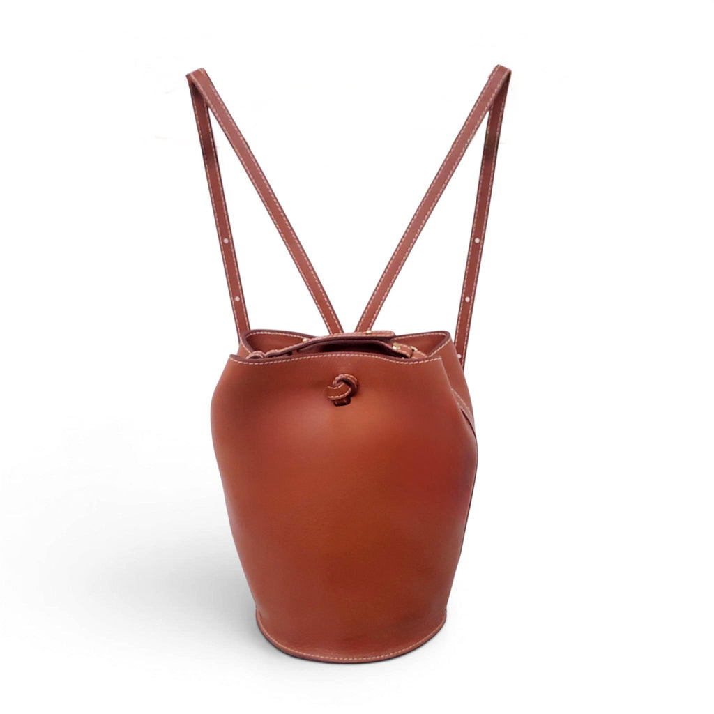 LINDQUIST BROWN LEATHER CYL BACKPACK