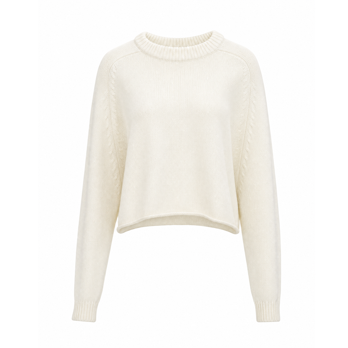 LISA YANG CREAM OVERSIZED CROPPED CASHMERE SWEATER - SIZE 1/S