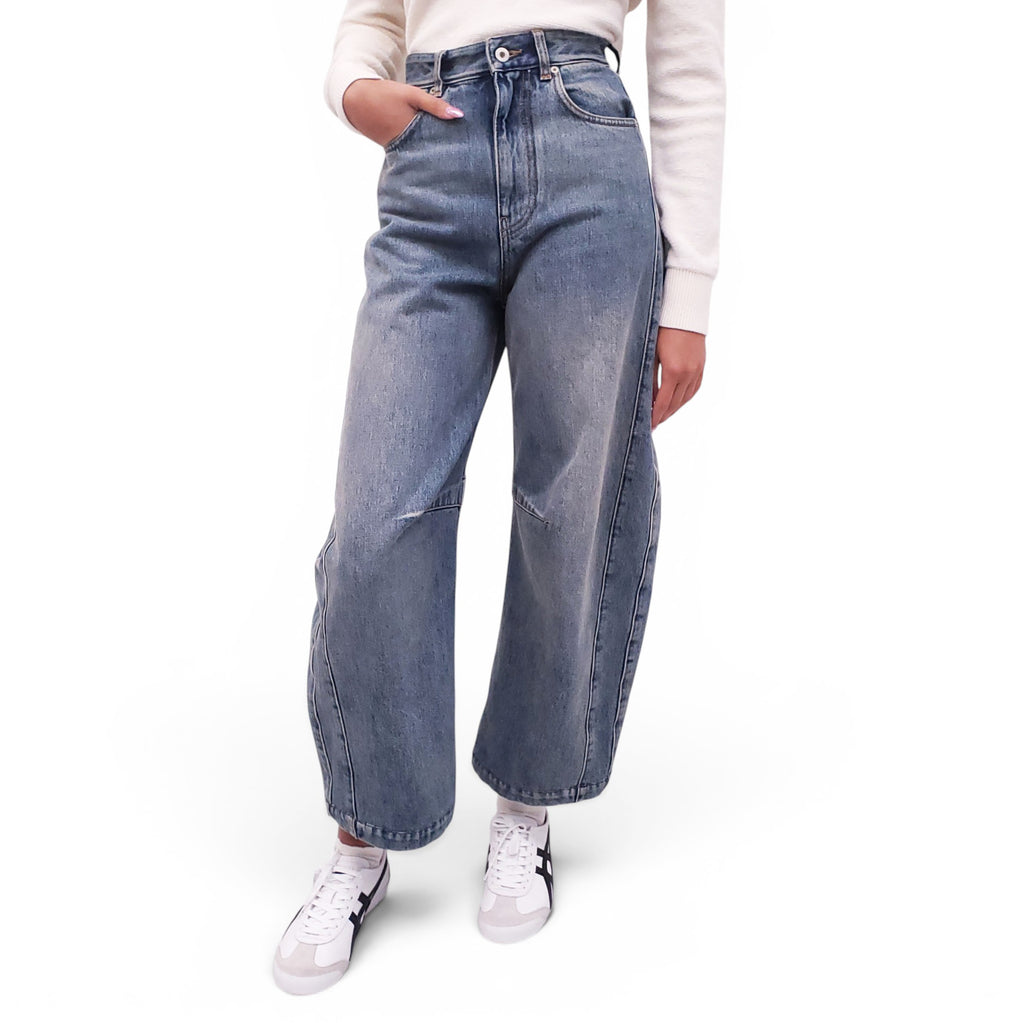 LOEWE BARREL JEANS WITH LOGO - SIZE 32