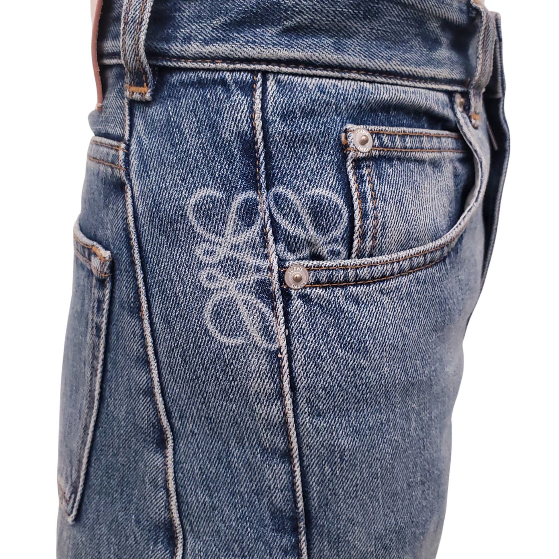 LOEWE BARREL JEANS WITH LOGO - SIZE 32