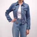 LOEWE BLUE DENIM ANAGRAM JACKET - SIZE 34 (OVERSIZED)