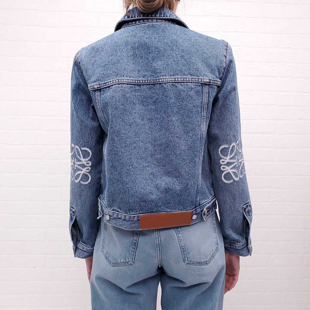 LOEWE BLUE DENIM ANAGRAM JACKET - SIZE 34 (OVERSIZED)