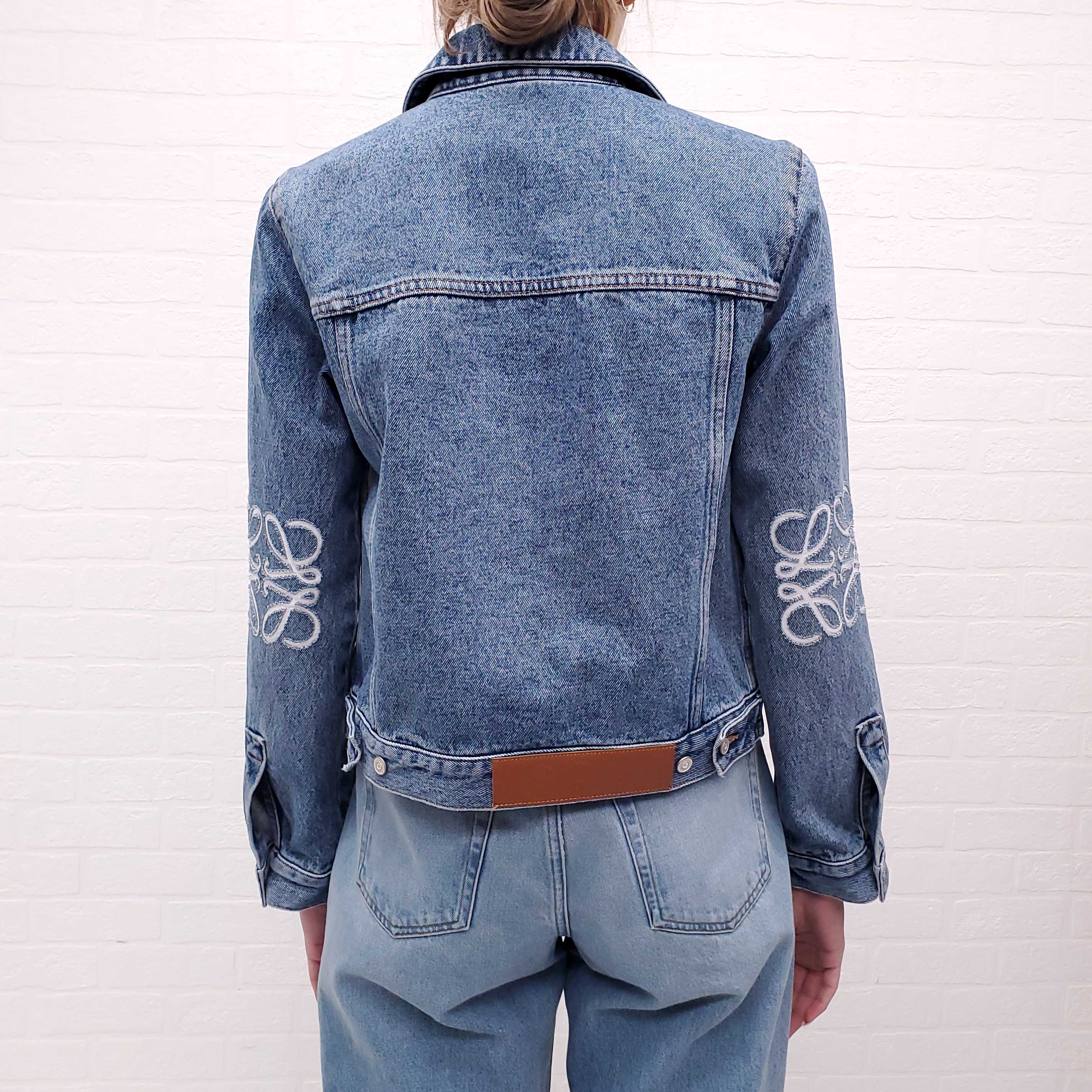 LOEWE BLUE DENIM ANAGRAM JACKET - SIZE 34 (OVERSIZED)