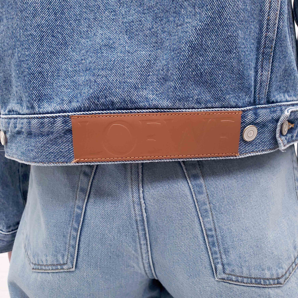 LOEWE BLUE DENIM ANAGRAM JACKET - SIZE 34 (OVERSIZED)