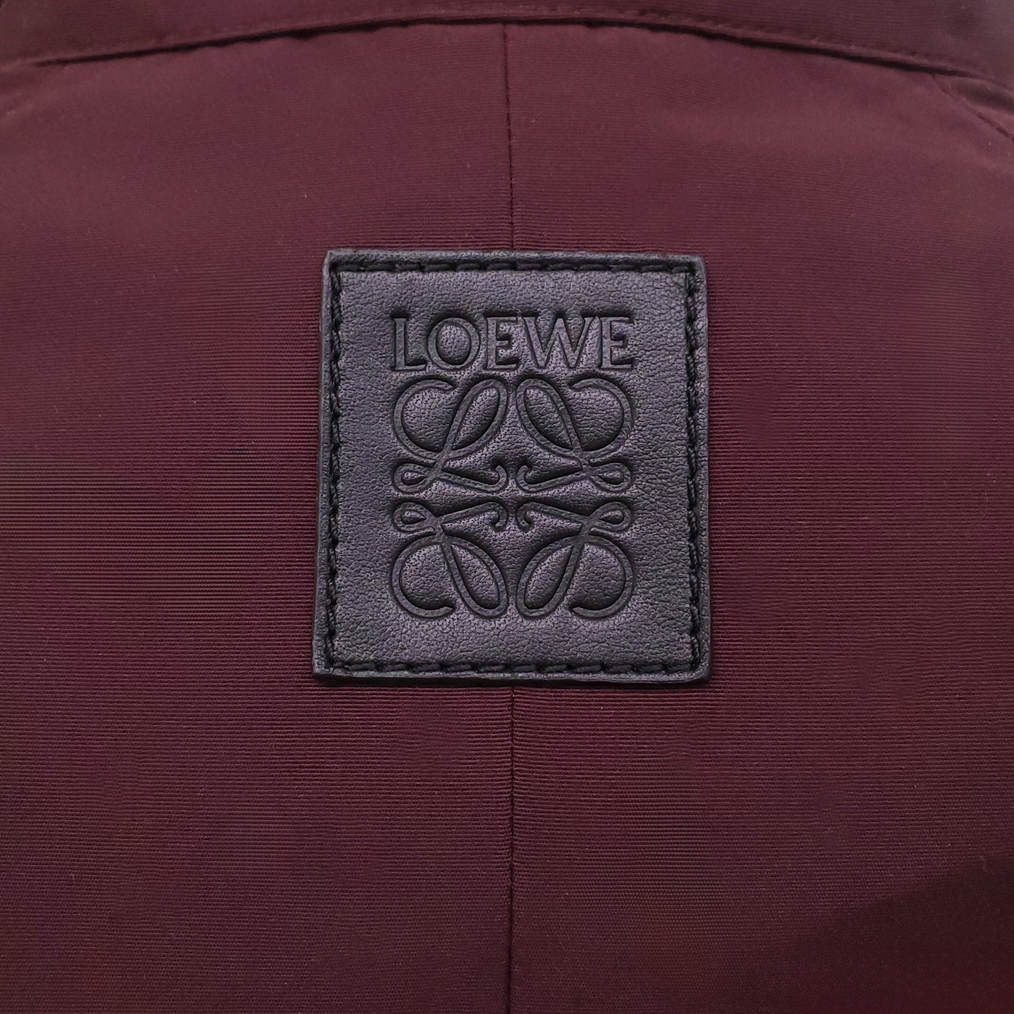 LOEWE BURGUNDY JACKET WITH BELT DETAIL - SIZE 36