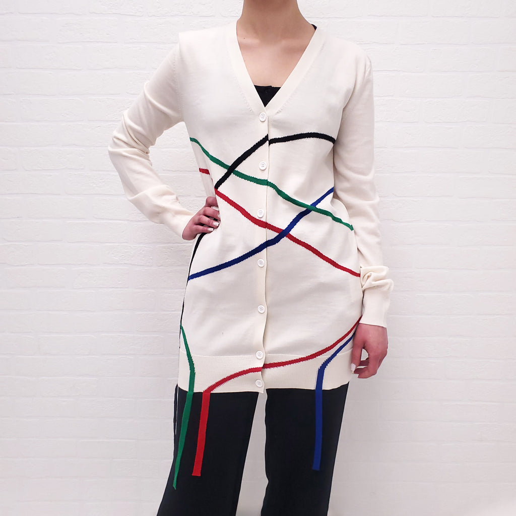 LOEWE CREAM STRIPE SWEATER - SIZE M