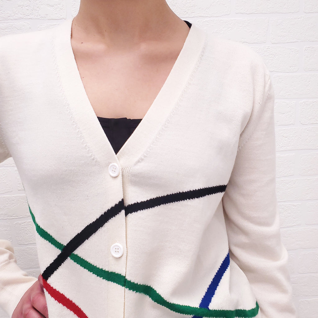 LOEWE CREAM STRIPE SWEATER - SIZE M