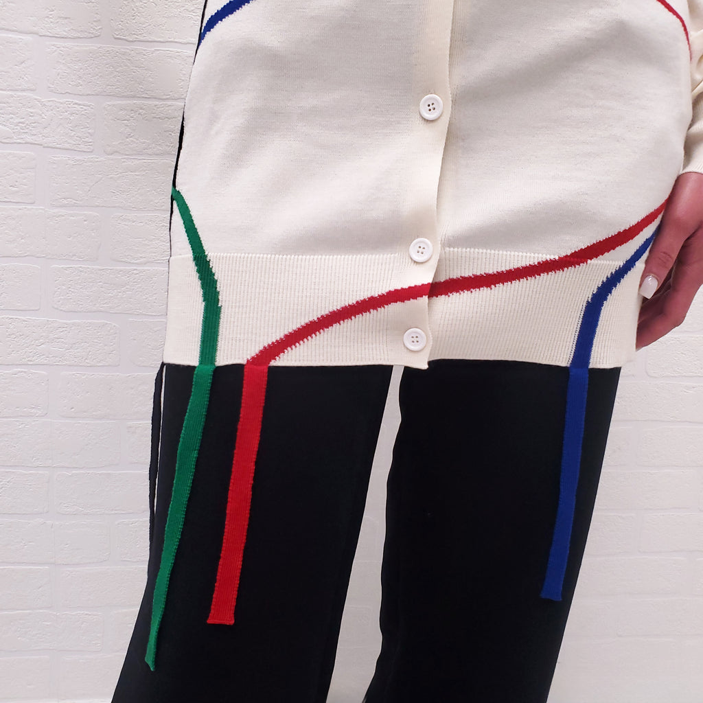 LOEWE CREAM STRIPE SWEATER - SIZE M