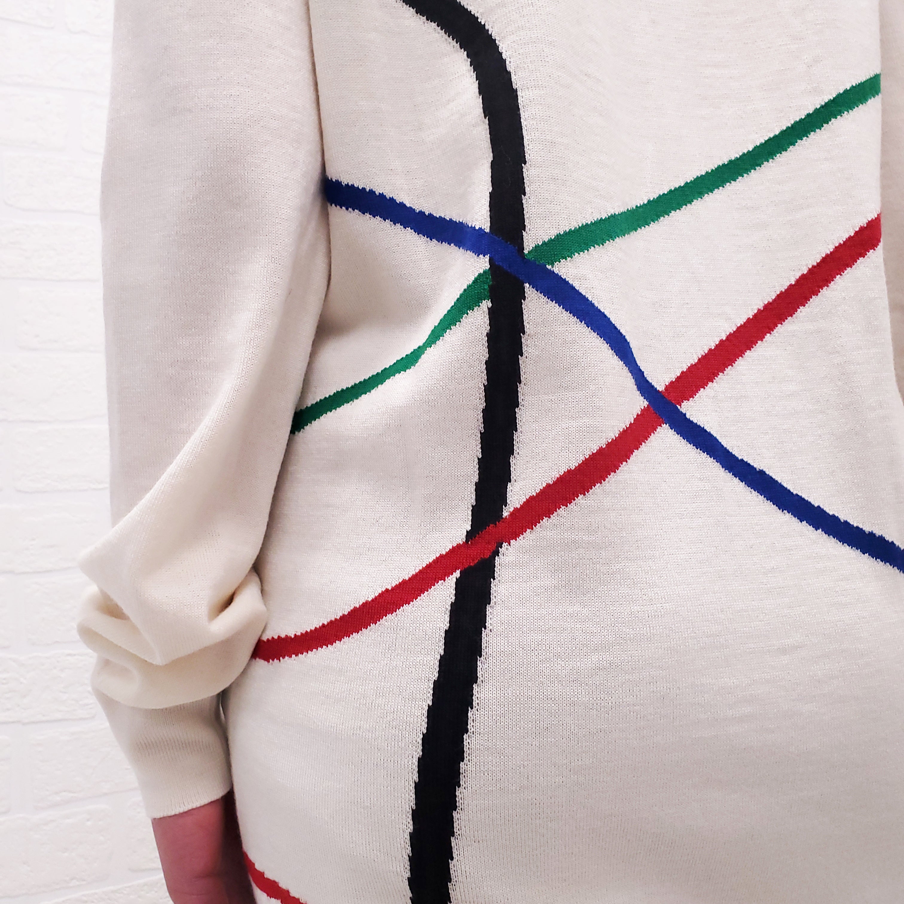 LOEWE CREAM STRIPE SWEATER - SIZE M