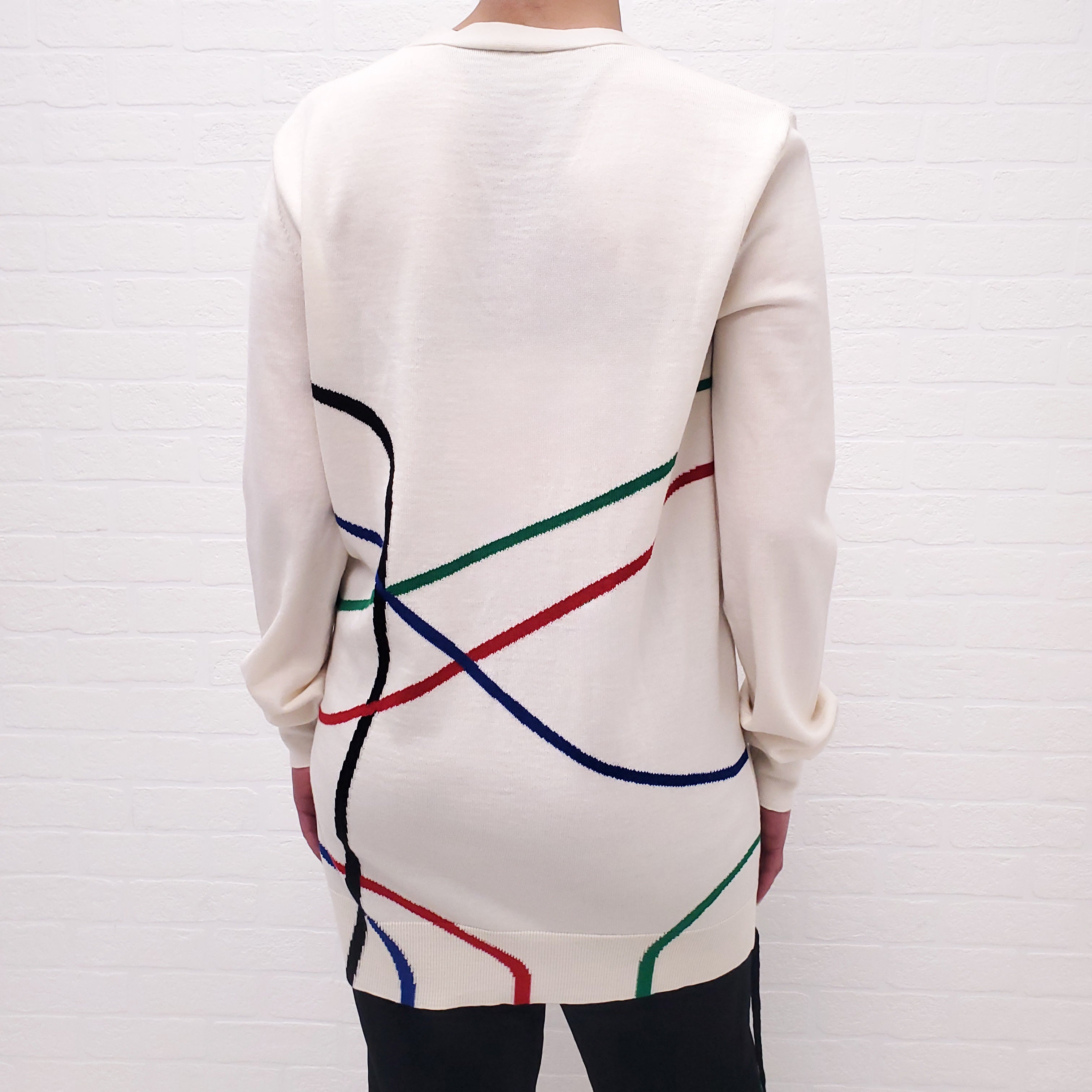 LOEWE CREAM STRIPE SWEATER - SIZE M