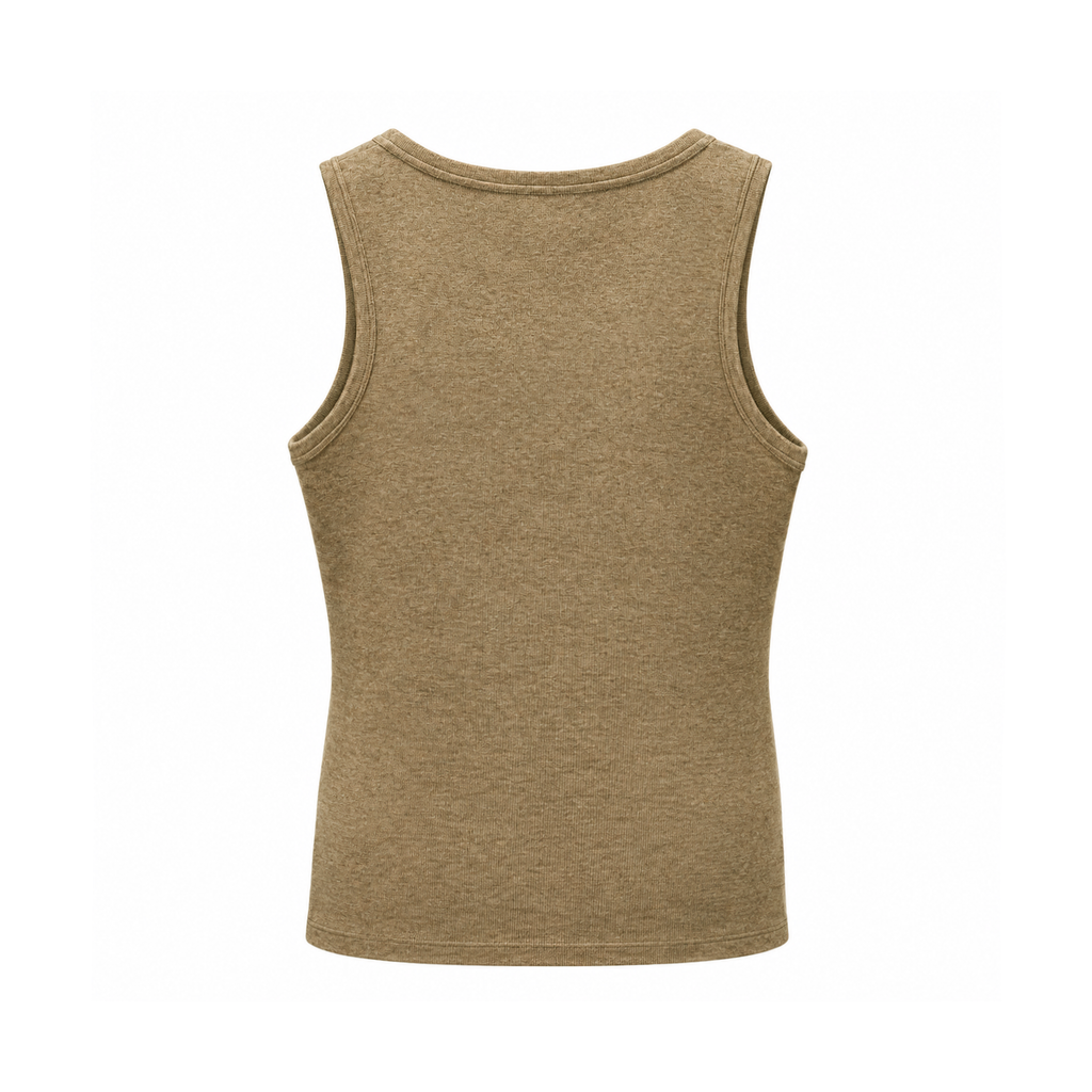 LOEWE GREEN LOGO RIBBED TANK TOP - SIZE S