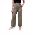 LOEWE GREEN TROUSERS WITH LOGO DETAIL - SIZE 34