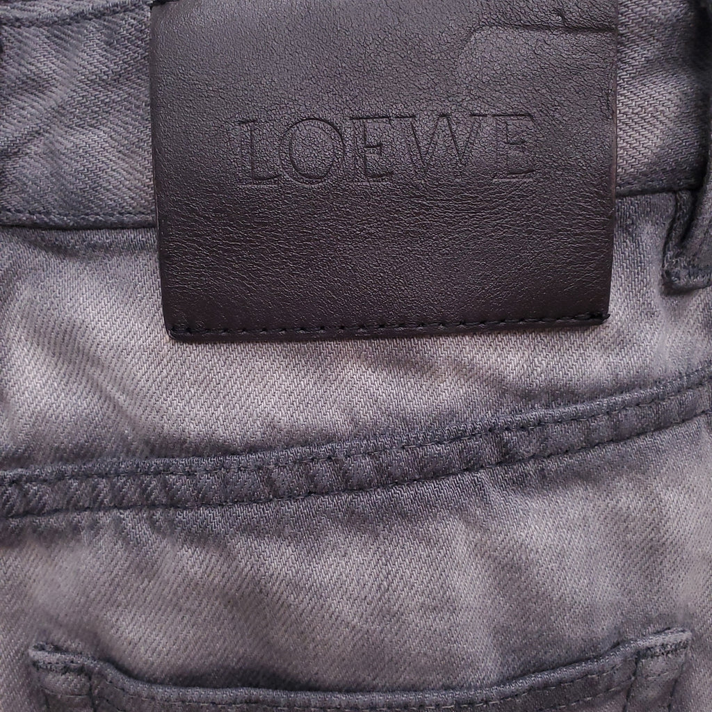 LOEWE GREY FADED WIDE LEG JEANS - SIZE 32/00