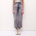 LOEWE GREY FADED WIDE LEG JEANS - SIZE 32/00