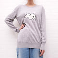 LOEWE GREY GRAPHIC SWEATER - SIZE M