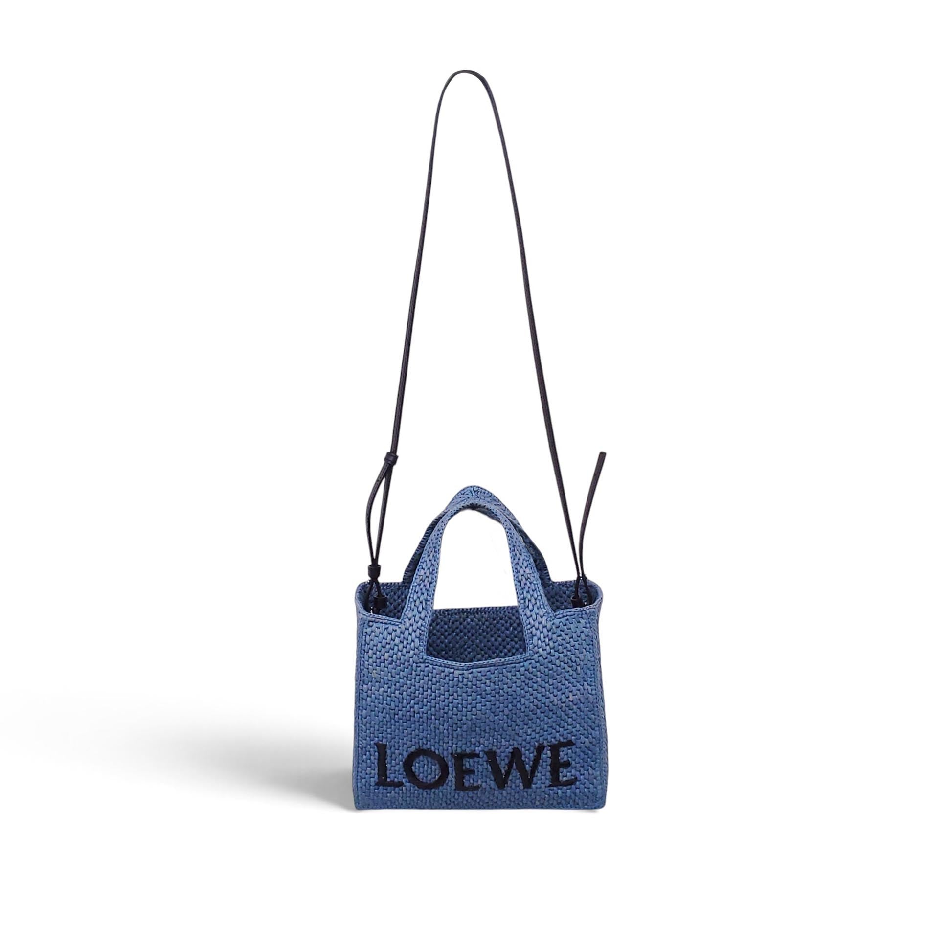 LOEWE IBIZA TOTE BAG CROSSBODY IN BLUE