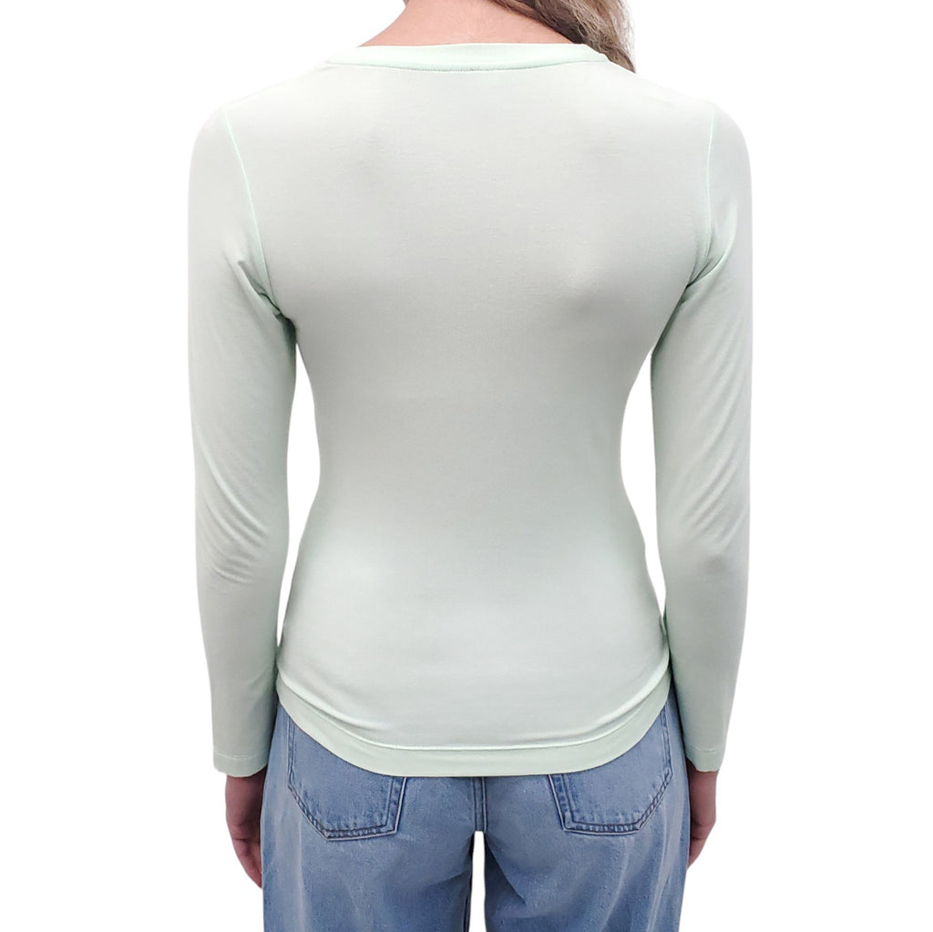 LOEWE LIME GREEN ANAGRAM LONG-SLEEVE TOP - SIZE XS