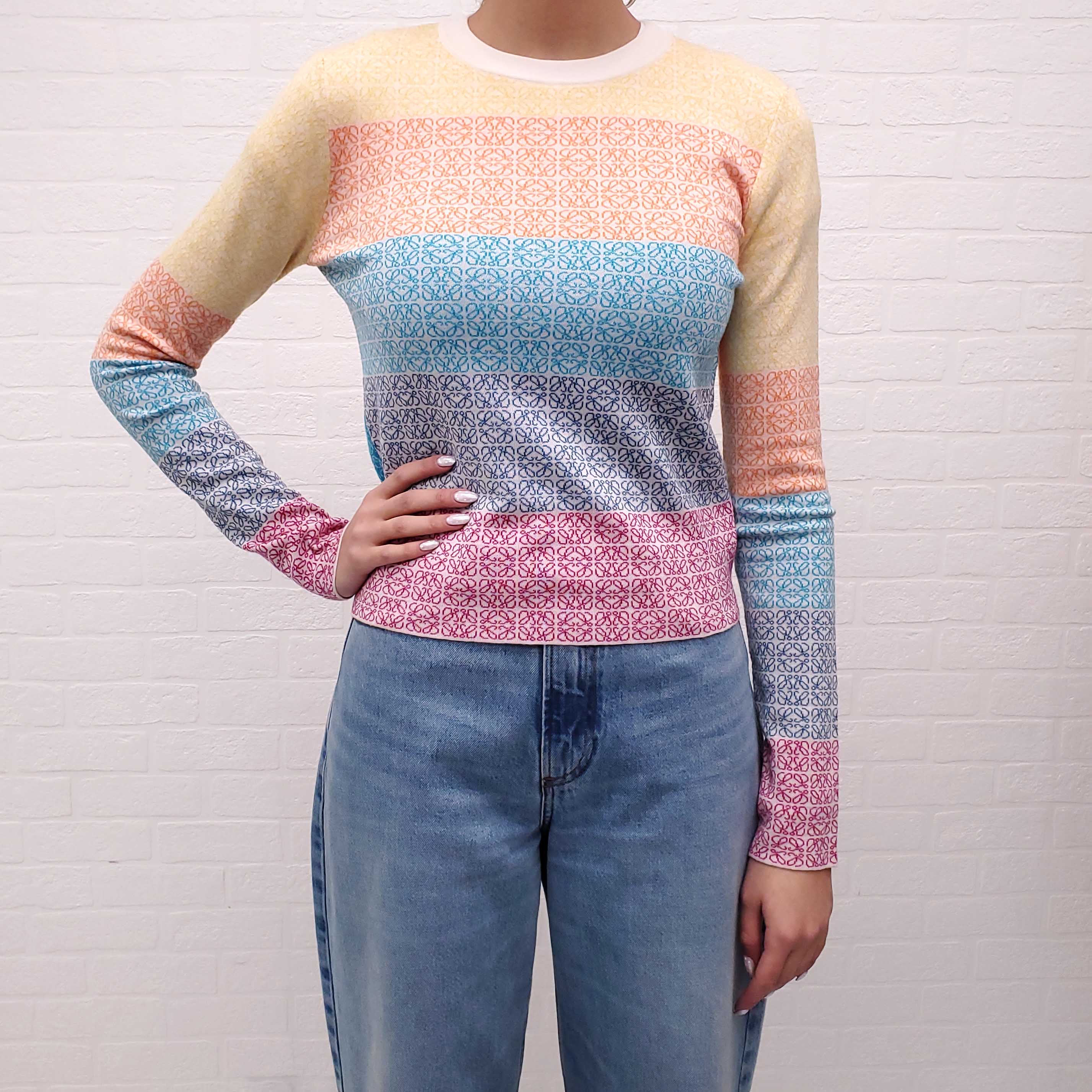 LOEWE MONOGRAM MULTICOLOUR SWEATER - SIZE M