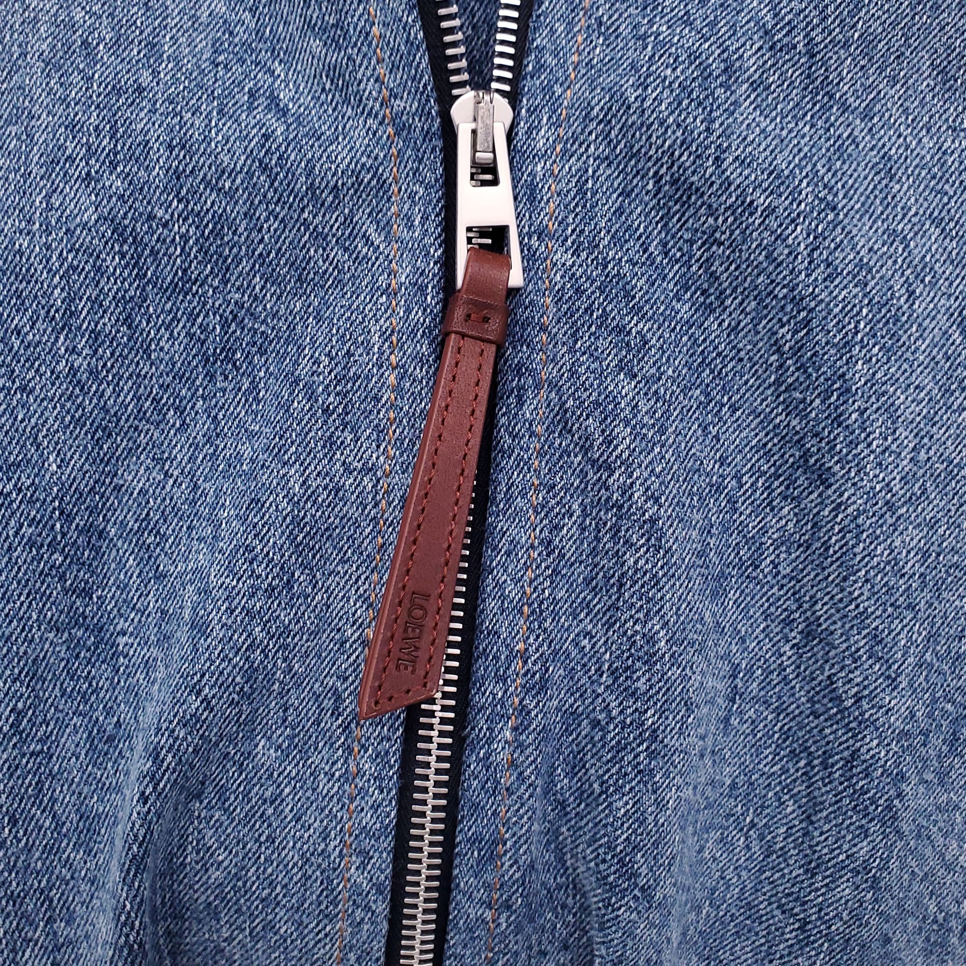 LOEWE OVERSIZED DRAPED DENIM JACKET - SIZE 32