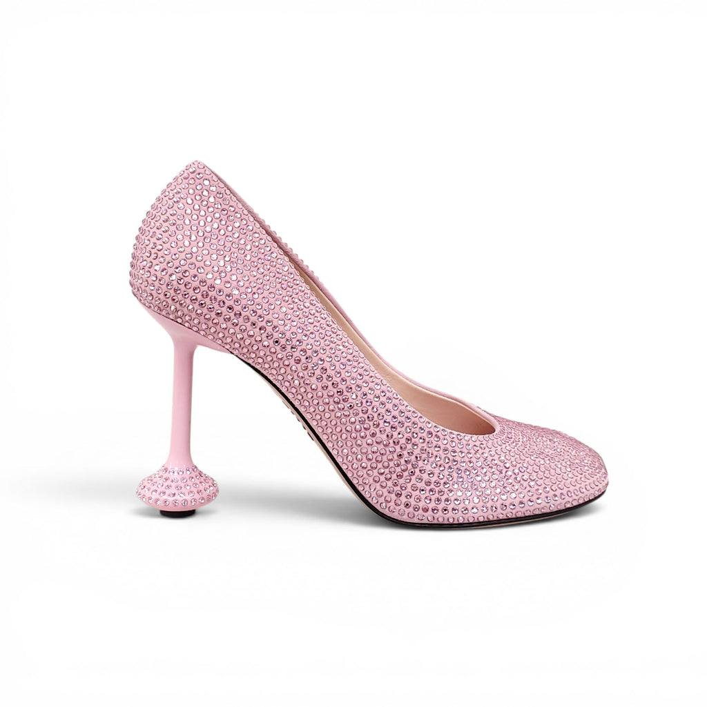 LOEWE PINK CRYSTAL HEELS - SIZE 38
