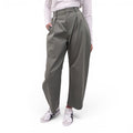 LOEWE SAGE GREEN COTTON TROUSERS WITH LOGO - SIZE 34