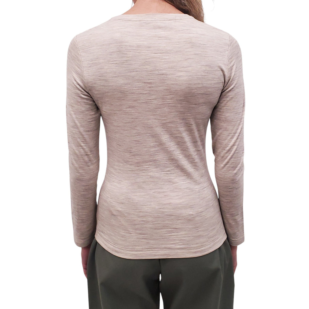 LOEWE TAUPE ANAGRAM LONG-SLEEVE TOP - SIZE S