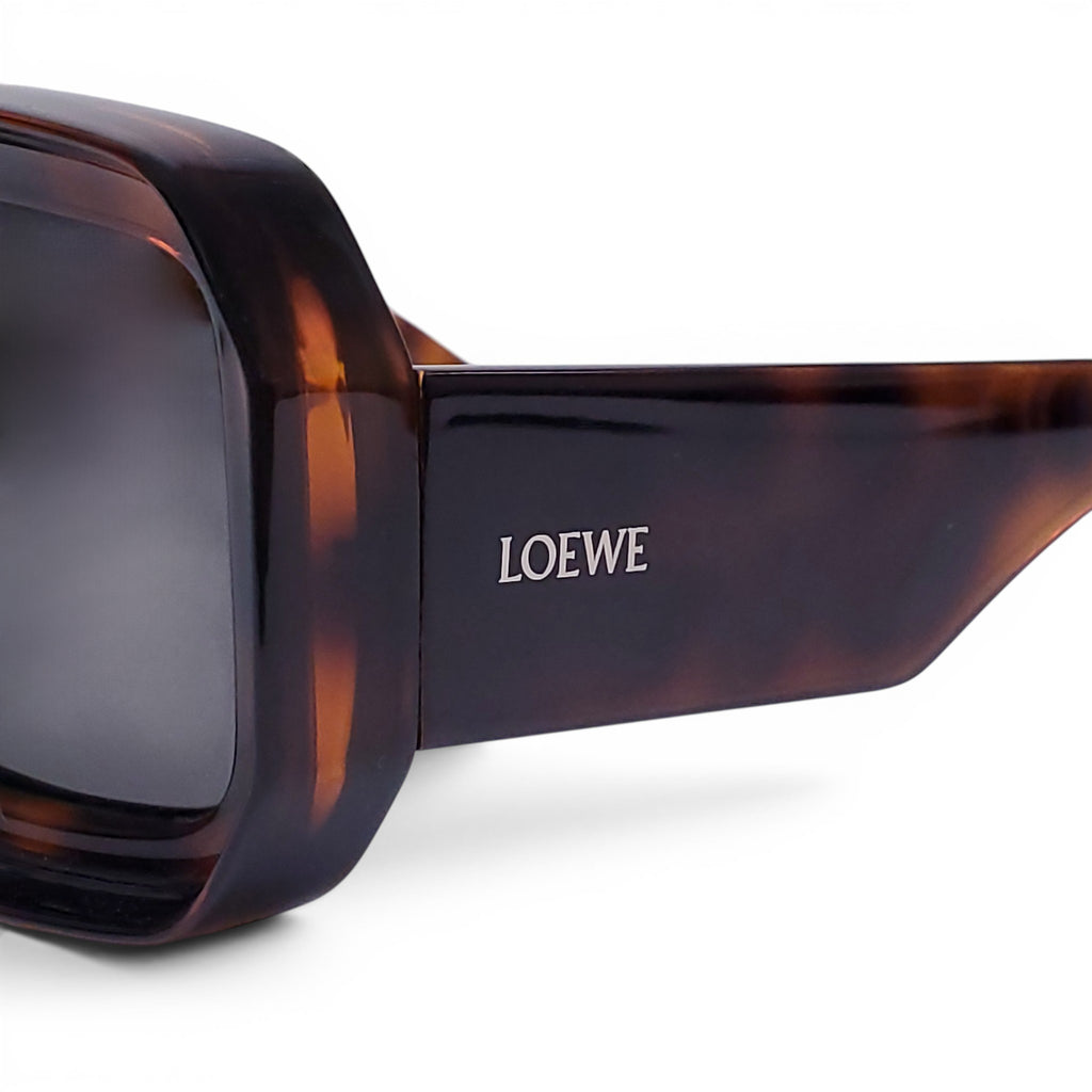 LOEWE TORTOISE SHELL SQUARE SUNGLASSES