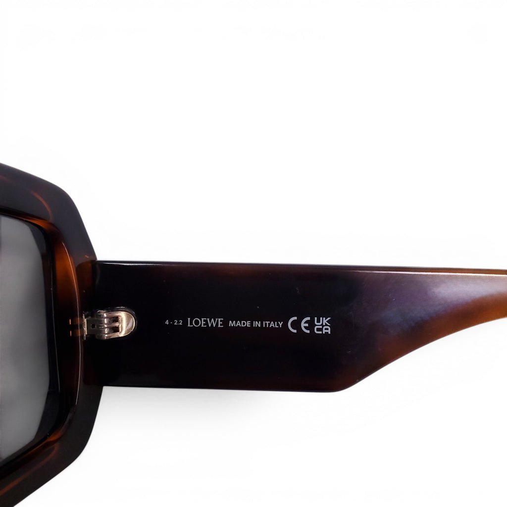 LOEWE TORTOISE SHELL SQUARE SUNGLASSES