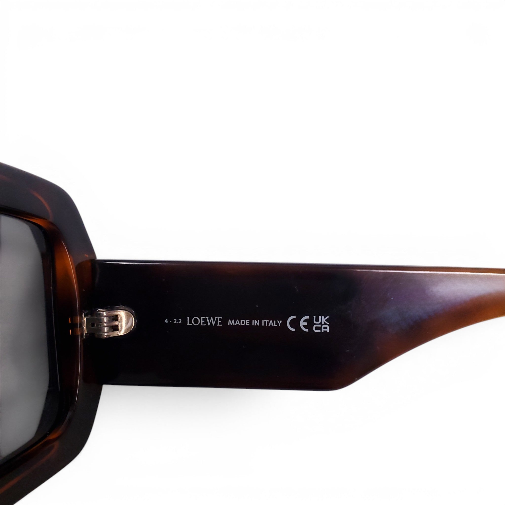 LOEWE TORTOISE SHELL SQUARE SUNGLASSES