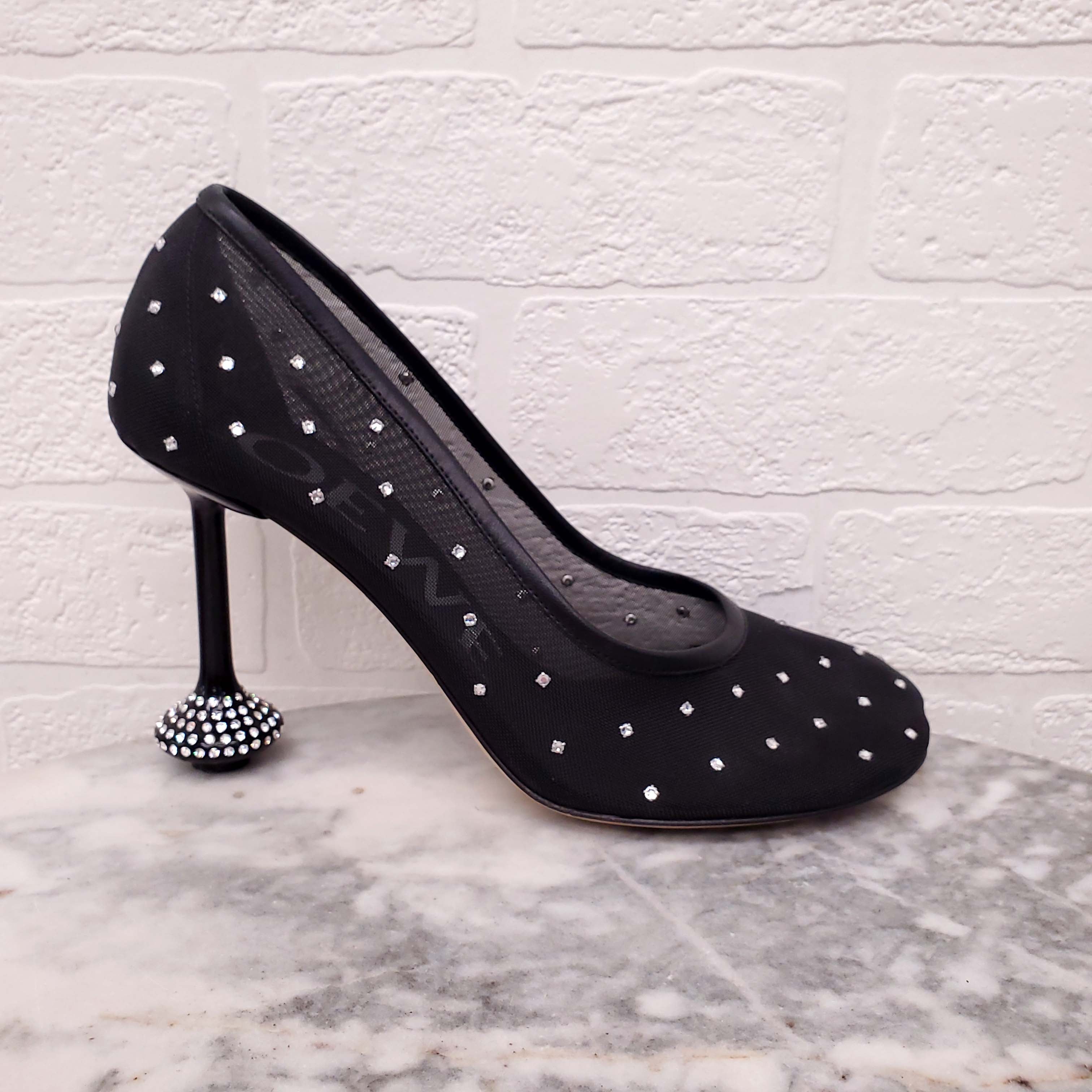 LOEWE TOY 90MM RHINESTONE EMBELLISHED HEELS - SIZE 39