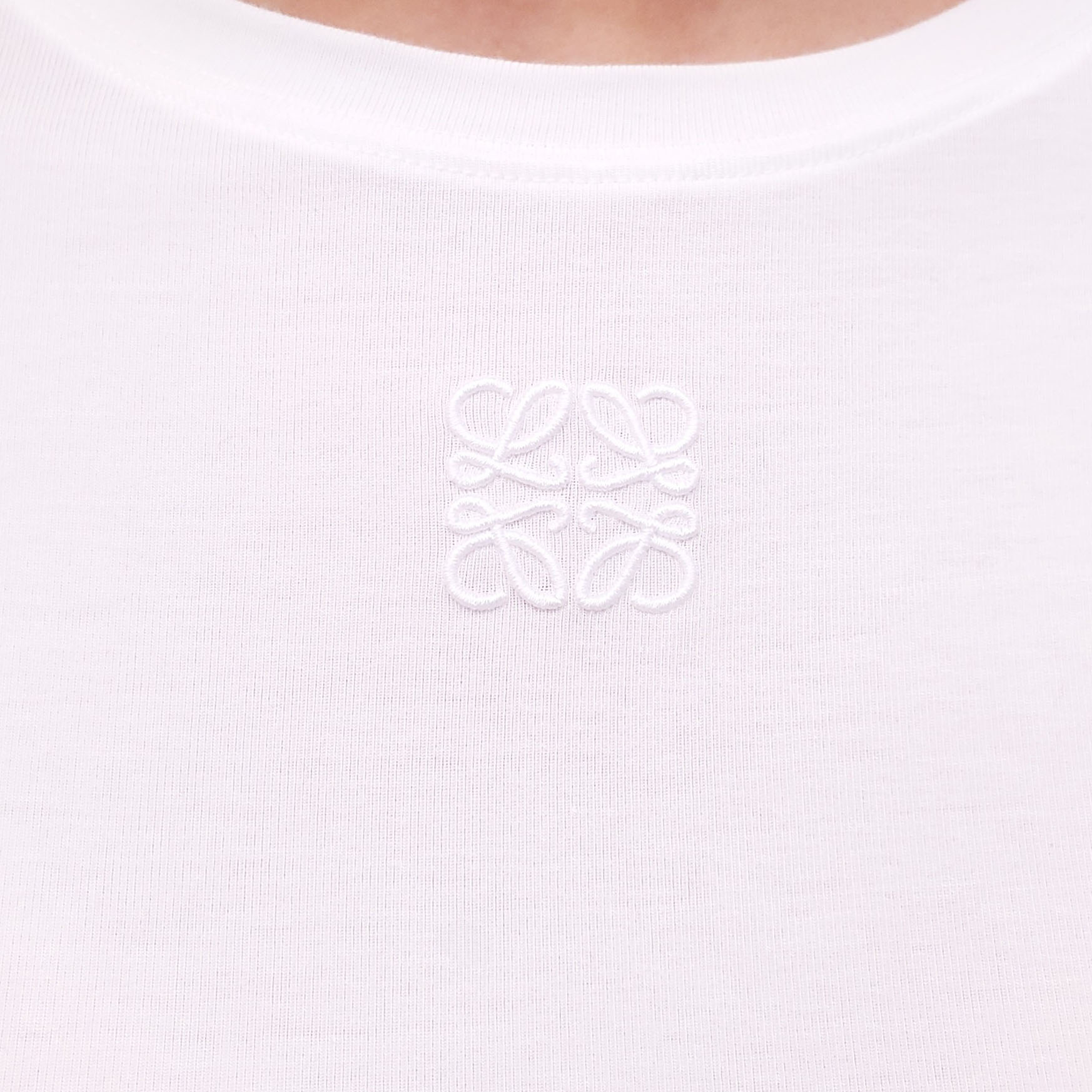 LOEWE WHITE LOGO ANAGRAM LONG SLEEVE TOP - SIZE XL