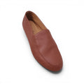 LORO PIANA BROWN LEATHER LOAFERS - SIZE 36