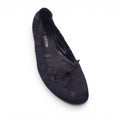 LOUIS VUITTON BLACK LOGO BALLET FLATS - SIZE 38
