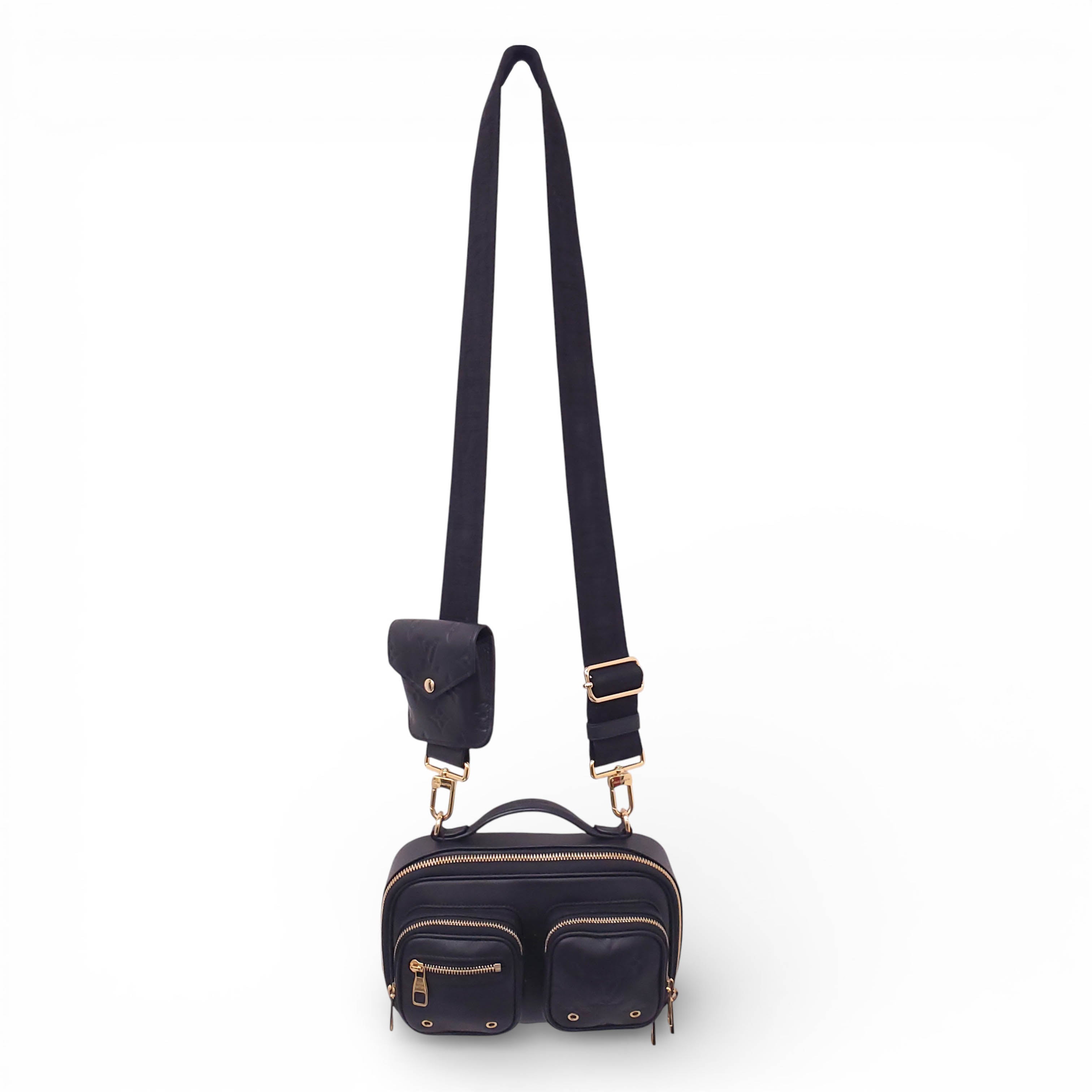 LOUIS VUITTON BLACK UTILITY CROSSBODY BAG